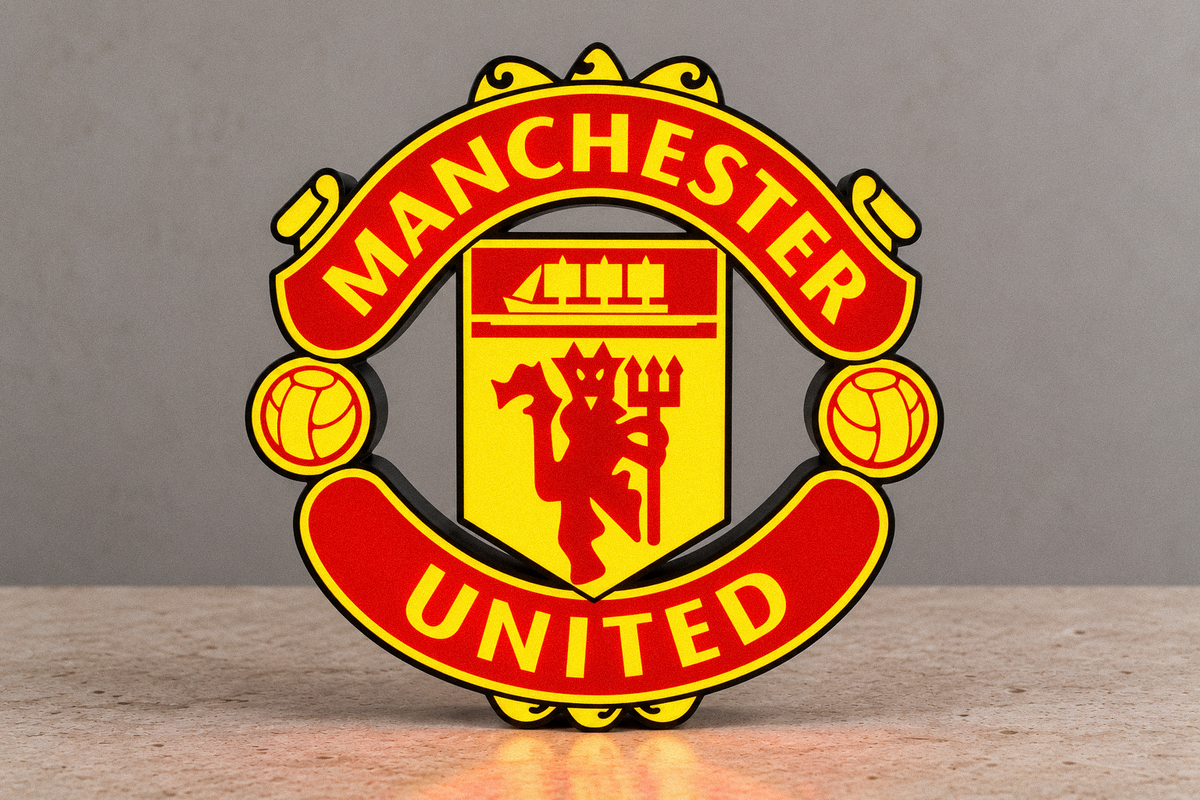 Manchester United LED lightbox front view