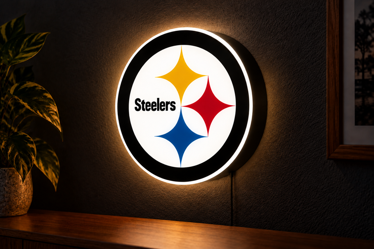 Pittsburgh Steelers LED wall-mounted lightbox