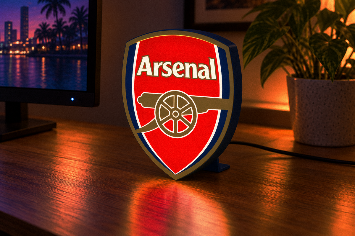Arsenal FC LED Lightbox – Illuminated Football Wall Sign