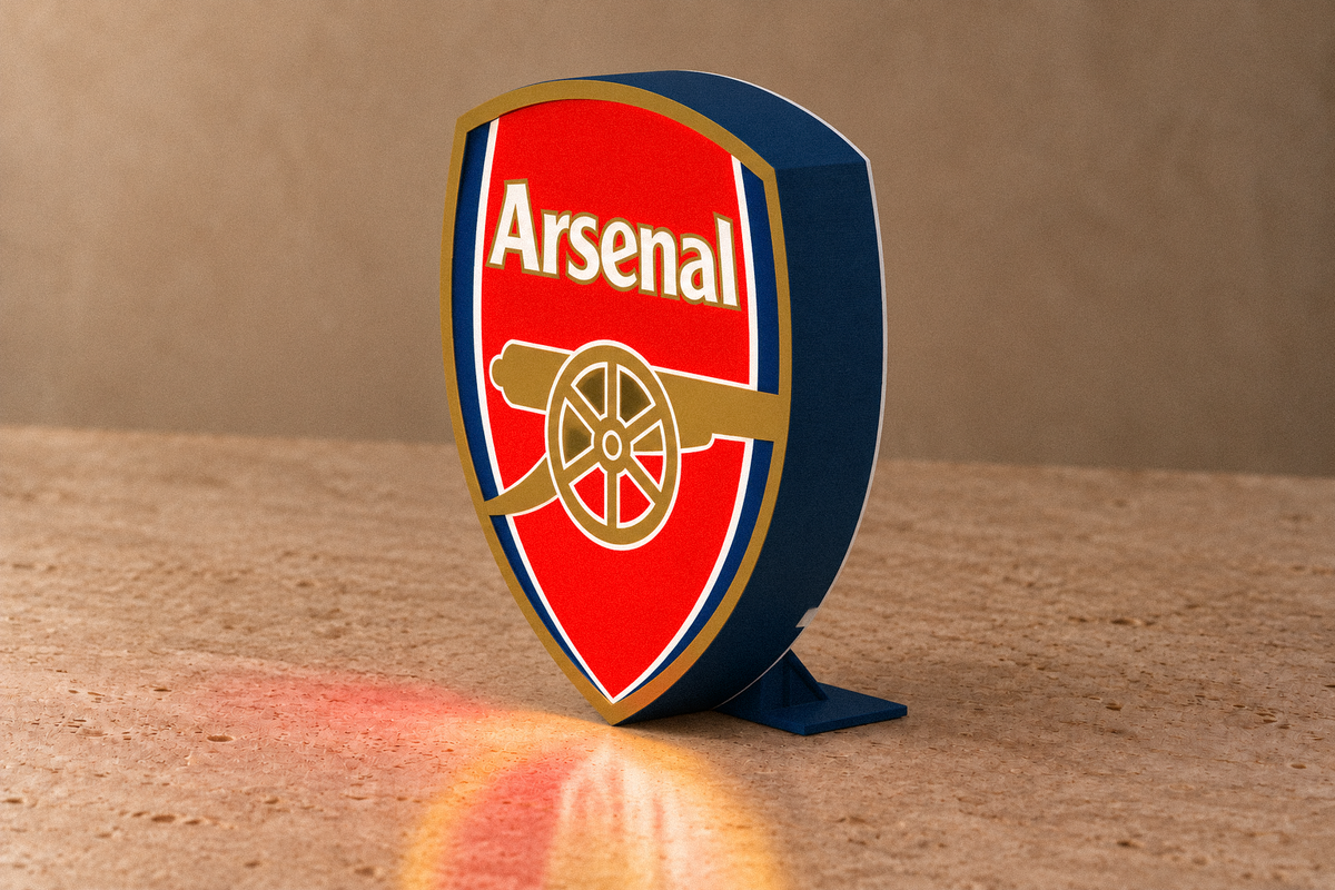 Arsenal FC LED Lightbox – Illuminated Football Wall Sign
