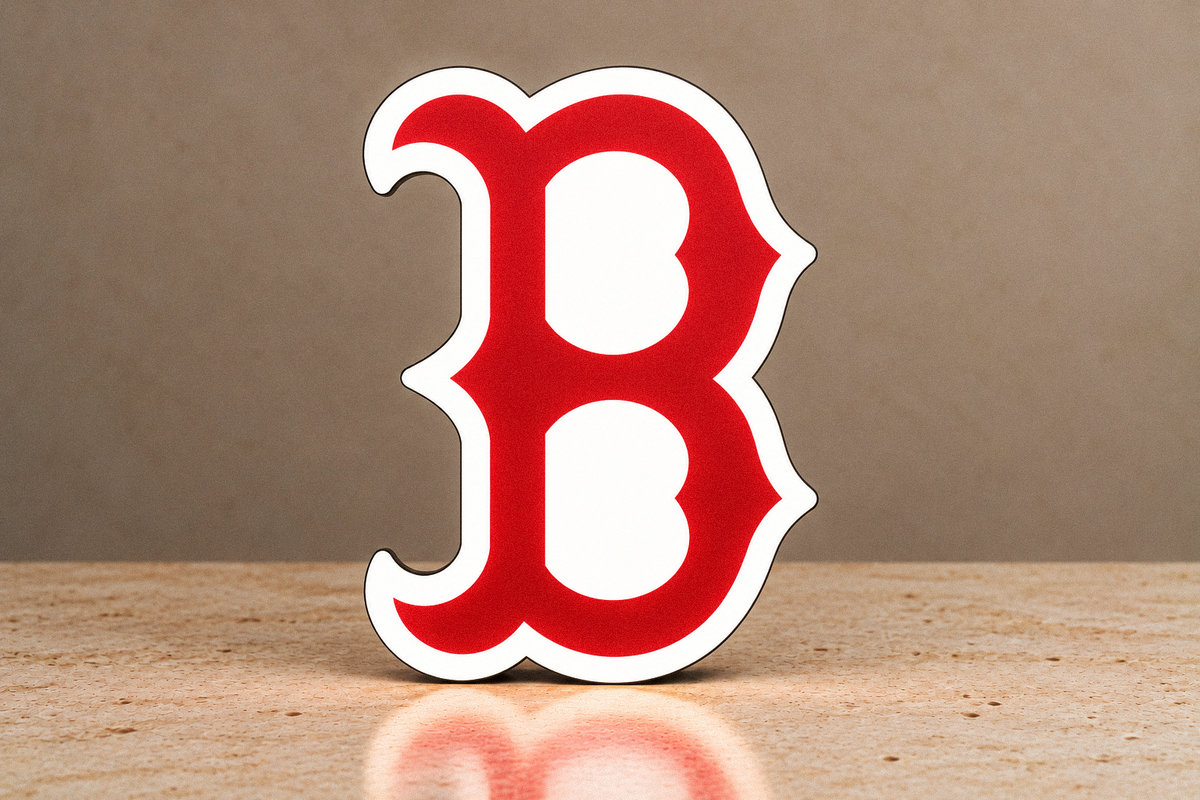 Boston Red Sox illuminated red B LED lightbox front product view