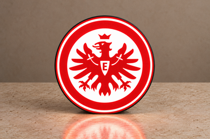Eintracht Frankfurt LED lightbox front view with red eagle on white background